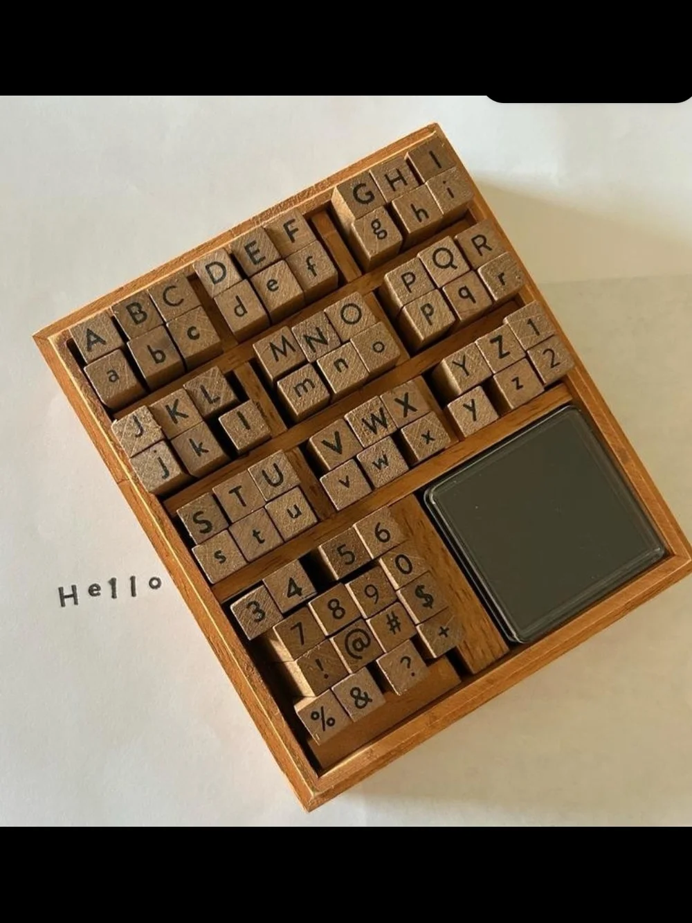 72pc Letter and Number Wood Stamp Set Brown - Hearth & Hand with Magnolia